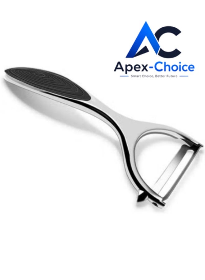 Apex-Choice Stainless Steel Vegetable Peeler with Ergonomic Grip, Sharp Rotary Blade & Built-in Detergent Joint – Ideal for Apple, Potato, Carrot, Cucumber & Fruit Slicing - Image 1