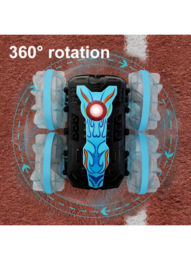 Loquat Double-sided Light Tire Land Vehicle Stunt Remote Control Amphibious Tumbling Rotary Remote Control Stunt Land Vehicle Beach-Color:1203q Orange Dual Remote Control-Proportion:1:16 - Image 5