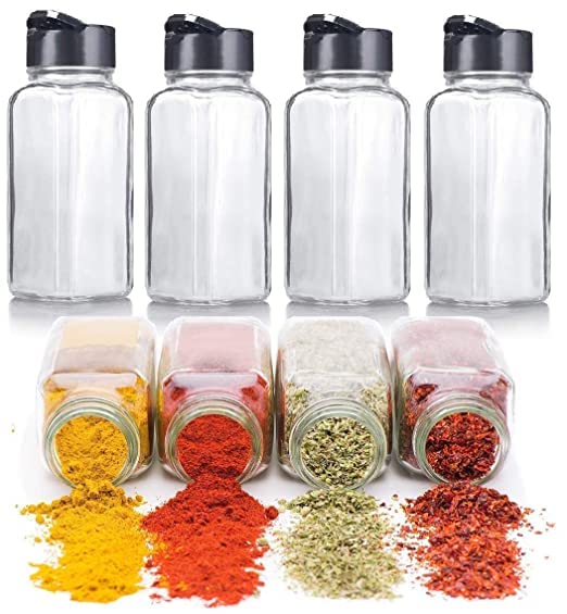 NOBILEA NOBILEA 500 ml Oil Bottle Set of 2 120 ml Glass Square Spice Jar Set of 2 with Silicone Foldable Funnel for Bottle Filing Oil Brush Spatula and Silicon Gloves ComboPack of 8  - Image 2
