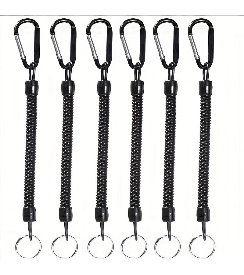 6 Blue Retractable Fishing Tools Set With Anti Loss Rope Telescopic Spring And Carabiner - Image 5