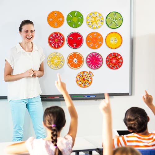 Simply magic 112 PCS Yummy Magnetic Fractions Magnetic Fraction Tiles Circles Bars Classroom Math Manipulatives Fraction Manipulatives for Elementary Teachers 2nd 3rd 4th 5th Grade Simply Magic - Image 5