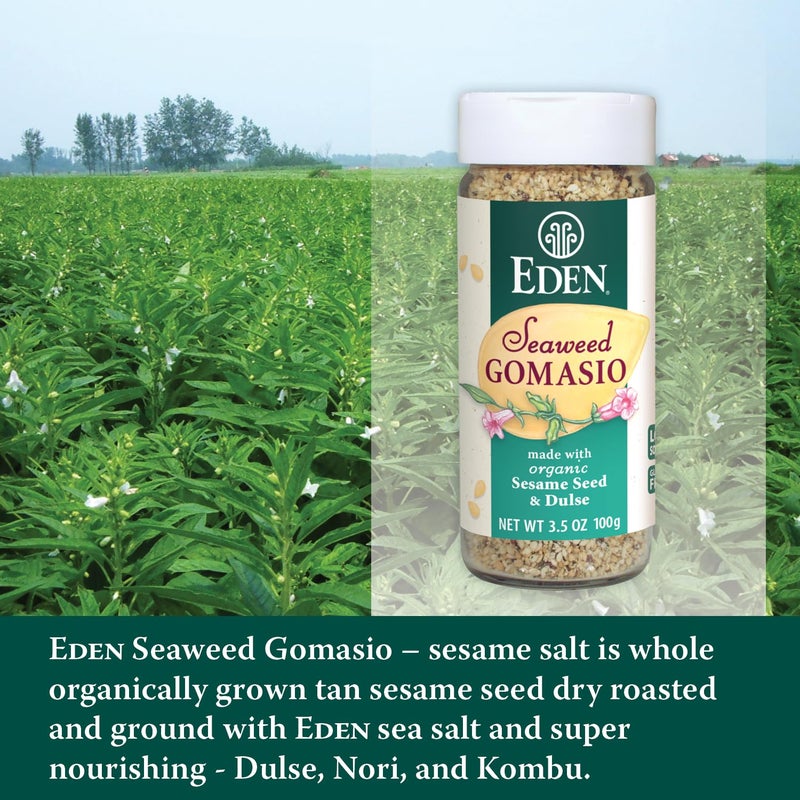 Eden Organic Seaweed Gomasio, 3.5 oz Galss Jar, Sesame Salt - Image 3