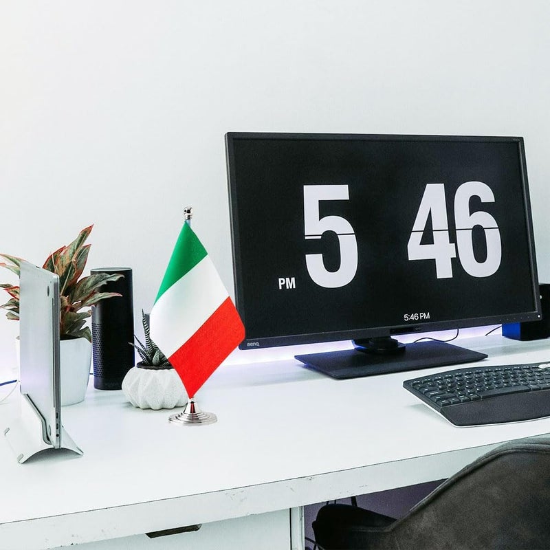 mflagperft Italy Flag Italian Flags, Small Mini Italian Desk Flag, Used for Table Office Classroom Home Patriotic Events Decorations - Image 3
