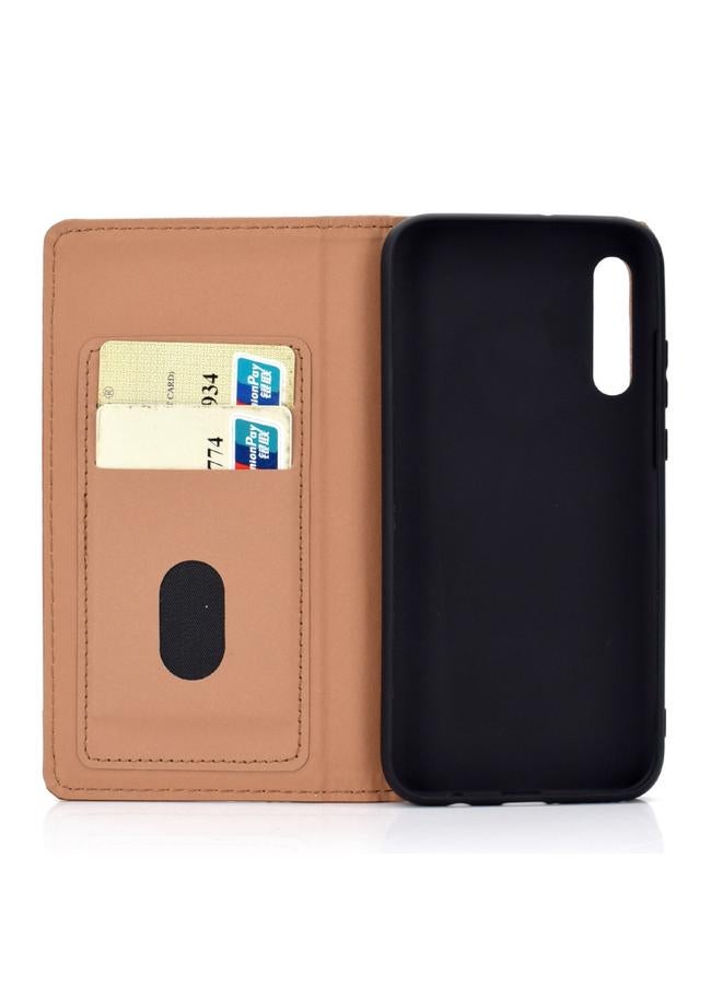 S-TOP Case For Galaxy A50 Solid Color Magnetic Horizontal Flip Leather Case with Card Slot & Holder - Image 5