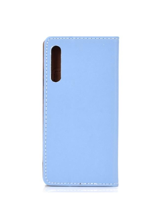S-TOP Case For Galaxy A50 Solid Color Magnetic Horizontal Flip Leather Case with Card Slot & Holder - Image 3