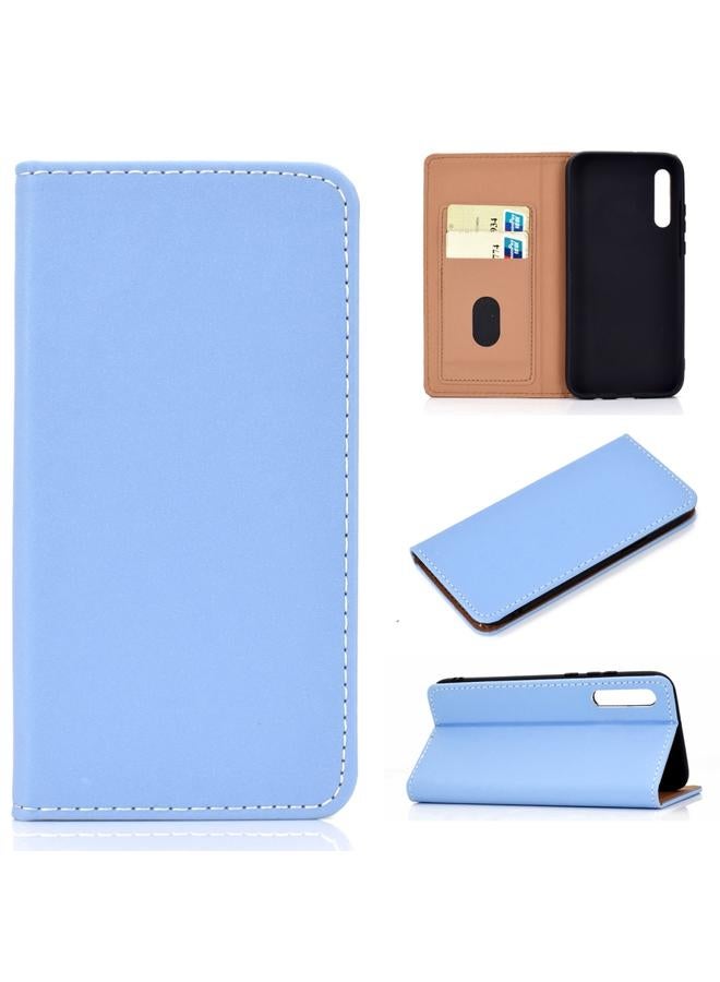 S-TOP Case For Galaxy A50 Solid Color Magnetic Horizontal Flip Leather Case with Card Slot & Holder - Image 1