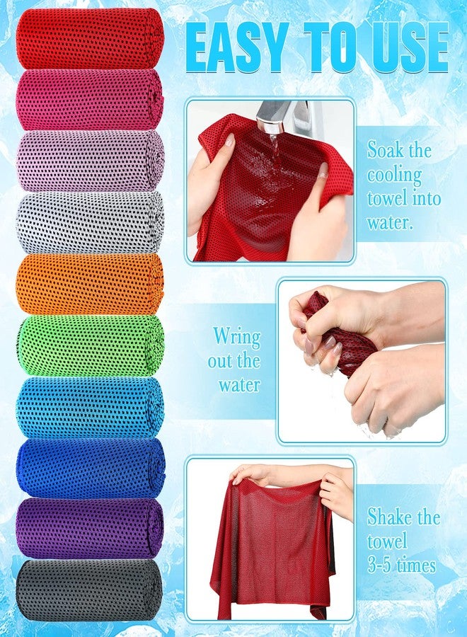 Maitys 80 Pcs Cooling Towel Bulk 32 x 12 Inch Microfiber Ice Towel Cold Soft Breathable Sport Towels for Neck and Face Chilly Sweat Towels for Hot Weather Athletes Gym Yoga Workout (Multicolor) - Image 3