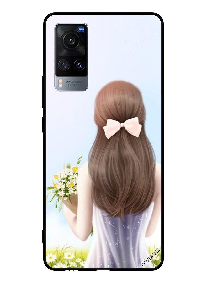 Covernex Protective Case Cover For Vivo X60 Lovely Girl Holding Flowers - Image 1