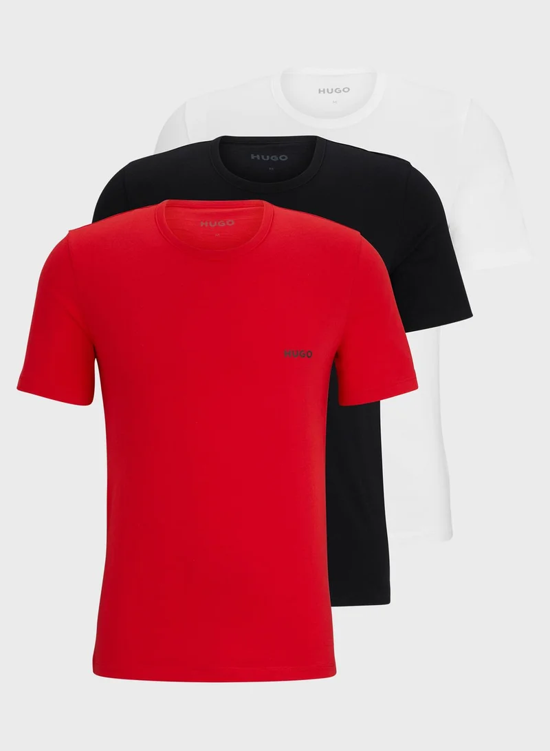 HUGO 3 Pack Essential Crew Neck