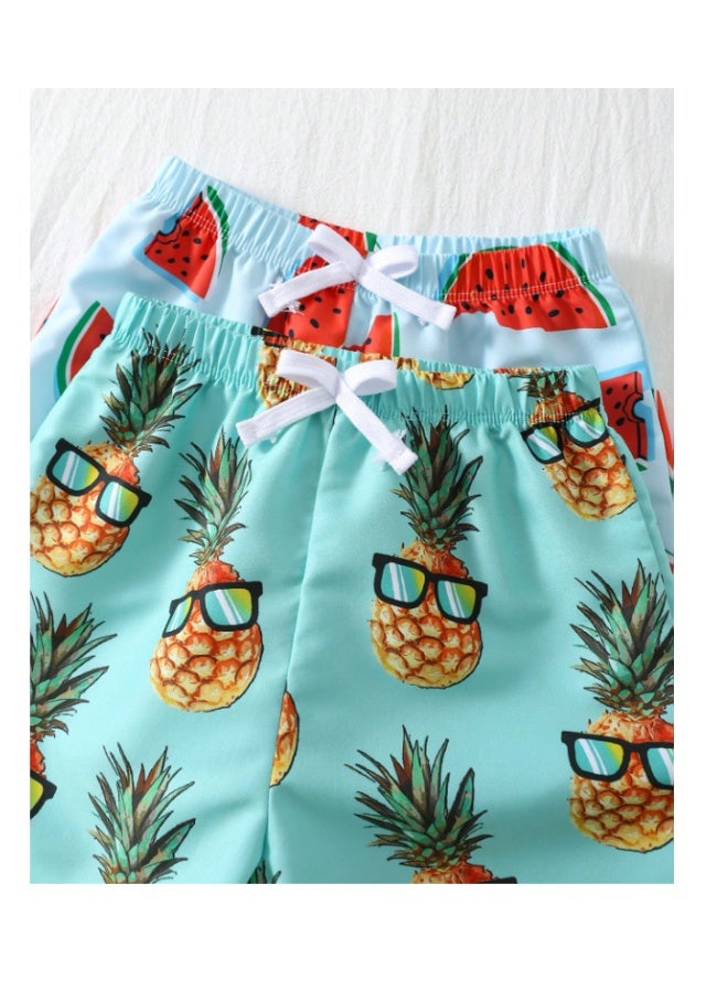 Boys' swimsuit with fruit prints - 2 pieces (4-5 years) - Image 2
