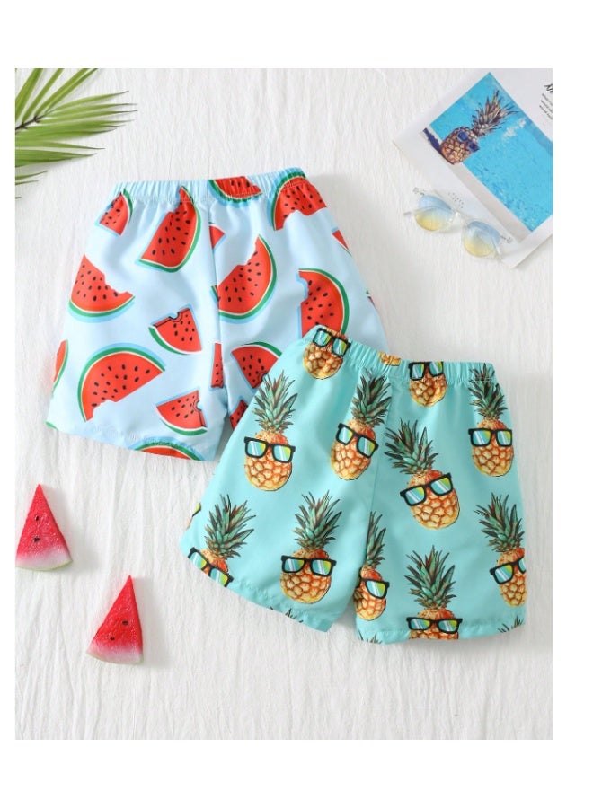 Boys' swimsuit with fruit prints - 2 pieces (4-5 years) - Image 4