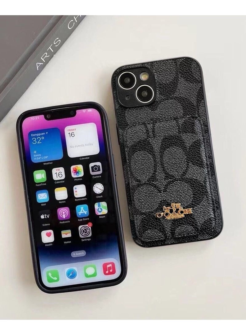 GUESS iPhone 16 Pro Max Cover PU Case With Cardslot & Script Metal Logo - Black - Image 3