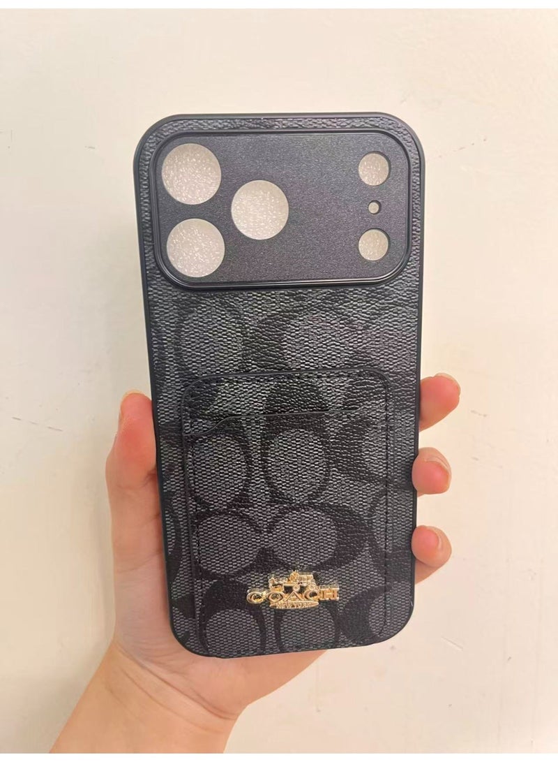 GUESS iPhone 17 Pro Max Cover PU Case With Cardslot & Script Metal Logo - Black - Image 2