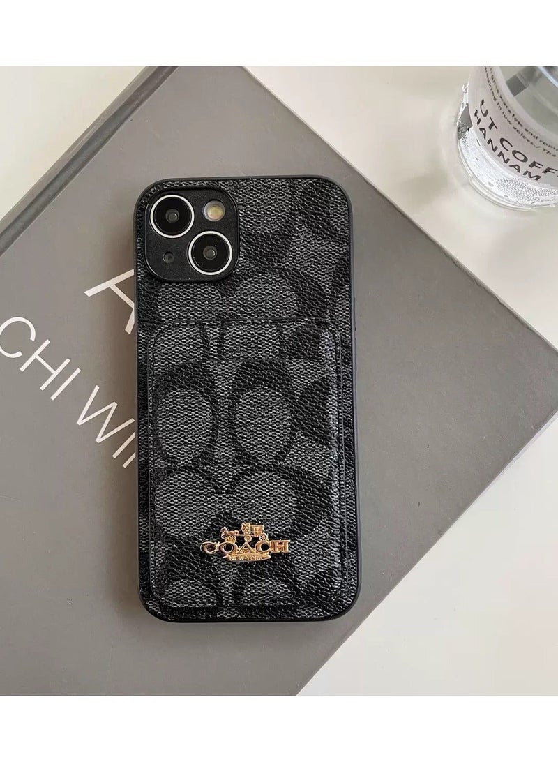 GUESS iPhone 17 Pro Max Cover PU Case With Cardslot & Script Metal Logo - Black - Image 1