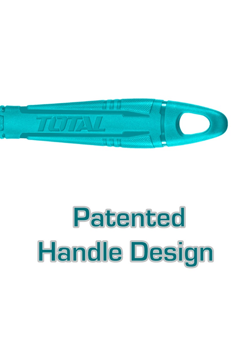 توتال فرشاة طلاء احترافية من توتال، بعرض 38 مم، متوافقة مع الدهانات الزيتية، مزودة بمقبض مريح باللون الفيروزي، شعيرات صناعية بطول 40 مم، بتصميم مسجل ببراءة اختراع. - Image 4