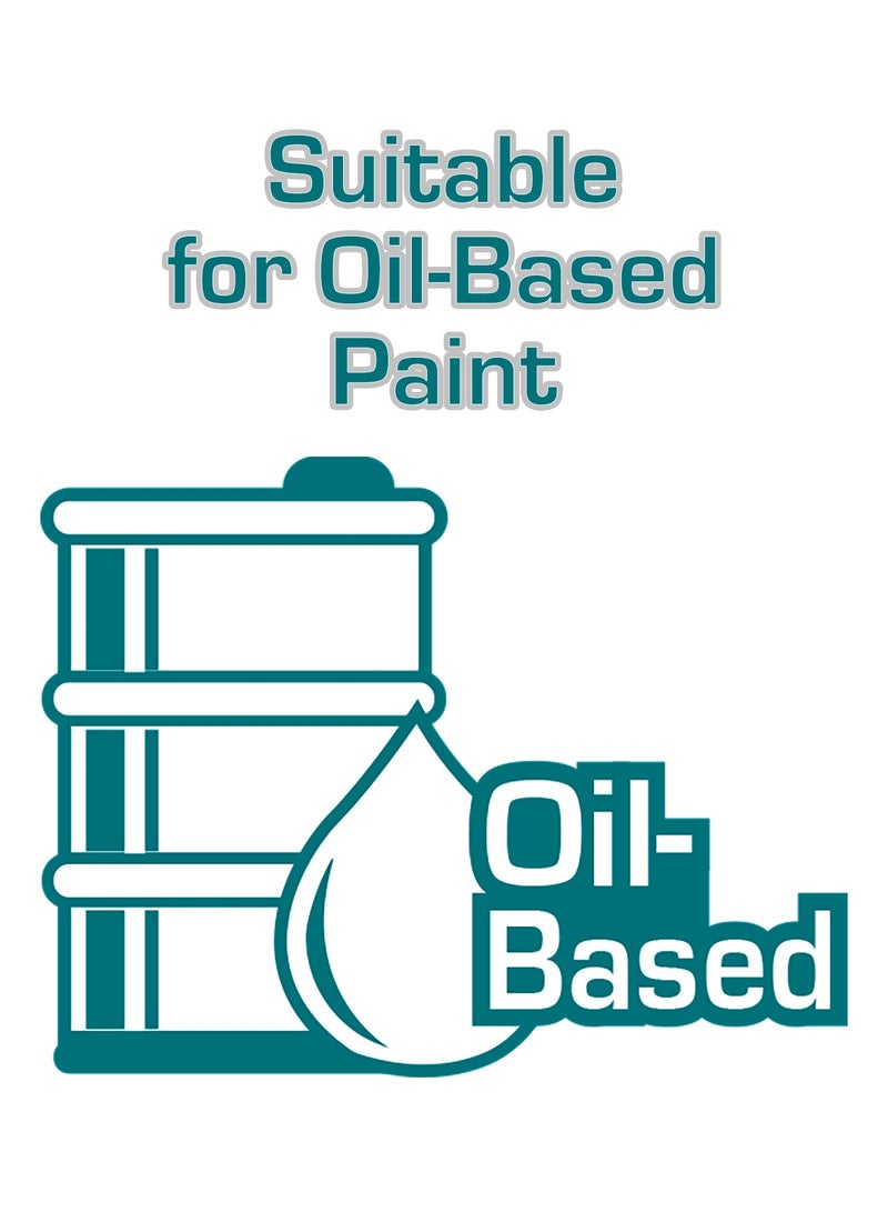 توتال فرشاة طلاء احترافية من توتال، بعرض 38 مم، متوافقة مع الدهانات الزيتية، مزودة بمقبض مريح باللون الفيروزي، شعيرات صناعية بطول 40 مم، بتصميم مسجل ببراءة اختراع. - Image 3