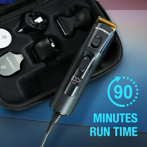 SUPRENT Hair Trimmer for Men- 16 Pieces Mens Grooming Kit with Electric Hair Trimmer, Mustache Body Face Mens Grooming Kit,IPX7 Waterproof, Premium Gift, Suitable for Hair, Nose and Ear - Image 5