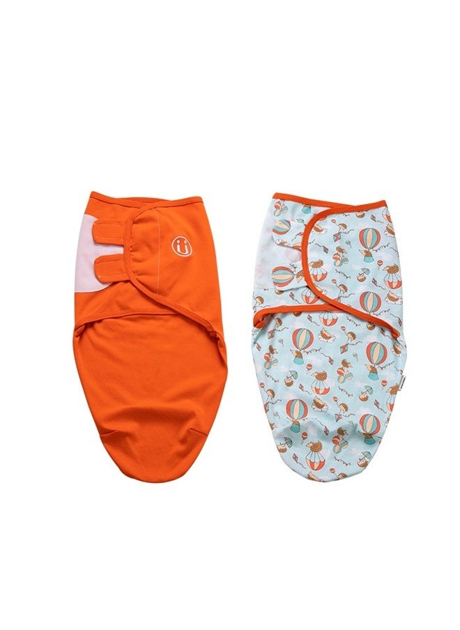 yongsheng Pack Of 2 Cotton Swaddle Wrap Blanket，SwaddleMe by Original Swaddle with Easy-Change, Improves Sleep & Calms Startle Reflex, 70 * 58 (3-4 months)  - Image 1
