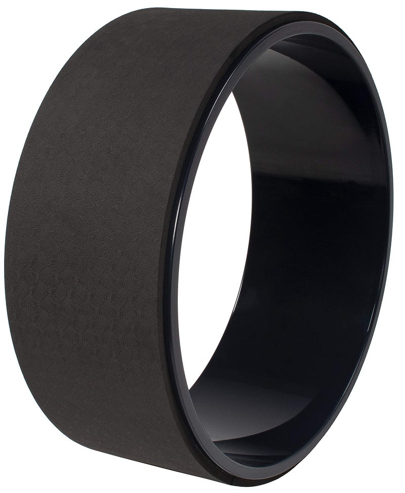 Fitvids BalanceFrom Yoga Wheel for Stretching Dharma Yoga Prop Wheel, Comfortable Support for Yoga Poses and Backbends, Black - Image 1