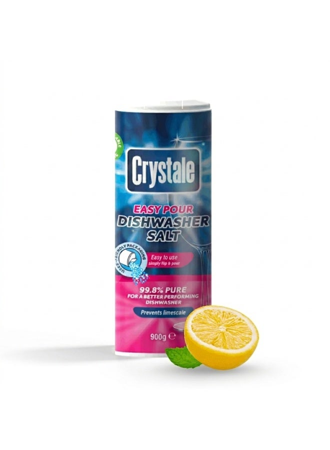كريستال ملح غسالة أطباق سهل الصب، نقي بنسبة 99.8% لأداء أفضل لغسالة أطباق، 900 غرام - Image 1