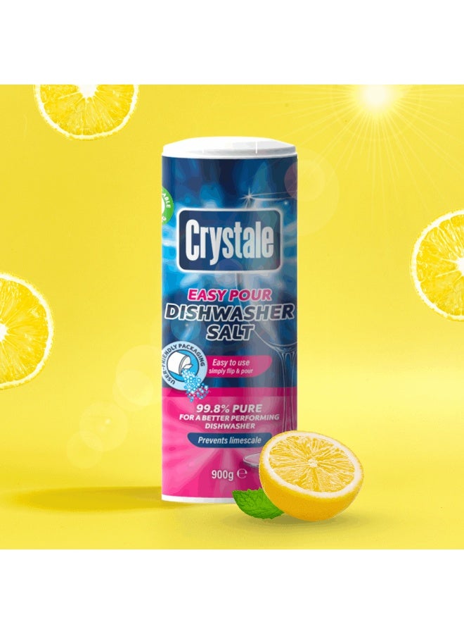 كريستال ملح غسالة أطباق سهل الصب، نقي بنسبة 99.8% لأداء أفضل لغسالة أطباق، 900 غرام - Image 2