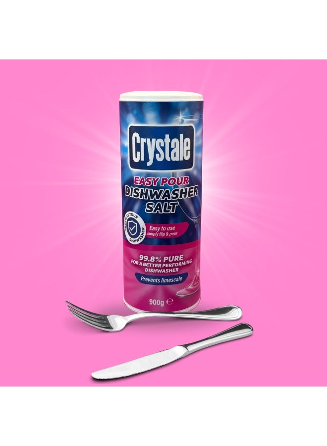 كريستال ملح غسالة أطباق سهل الصب، نقي بنسبة 99.8% لأداء أفضل لغسالة أطباق، 900 غرام - Image 3