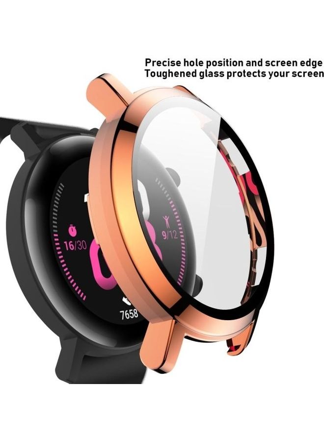 NIBEMINENT 2 In 1 Tempered Glass Screen Protector For Huawei Watch GT2 42mm Rose Gold - Image 3