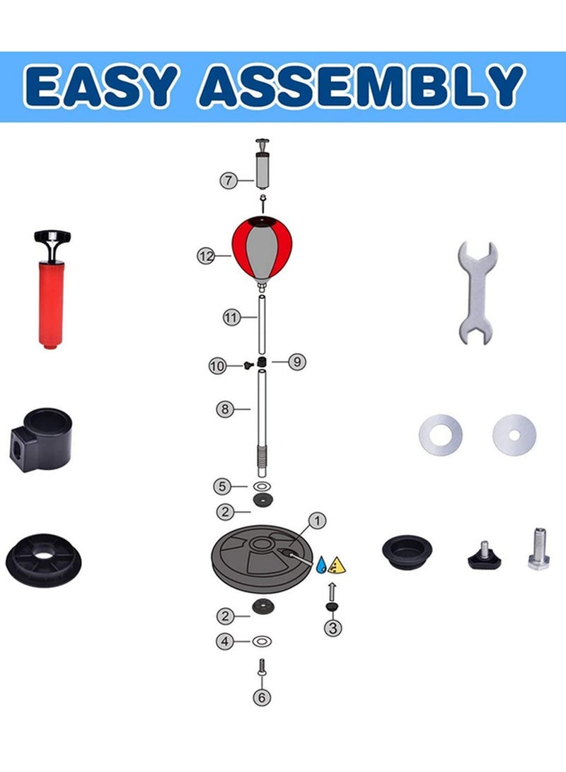 مجموعة كيس الملاكمة للأطفال مع قفازات ومضخة، ارتفاع قابل للتعديل (26-40 بوصة) للأعمار من 3-8 سنوات، لعبة ملاكمة مستقيمة للأولاد والبنات للرياضة والمرح في الداخل والخارج - هدية مثالية - Image 3