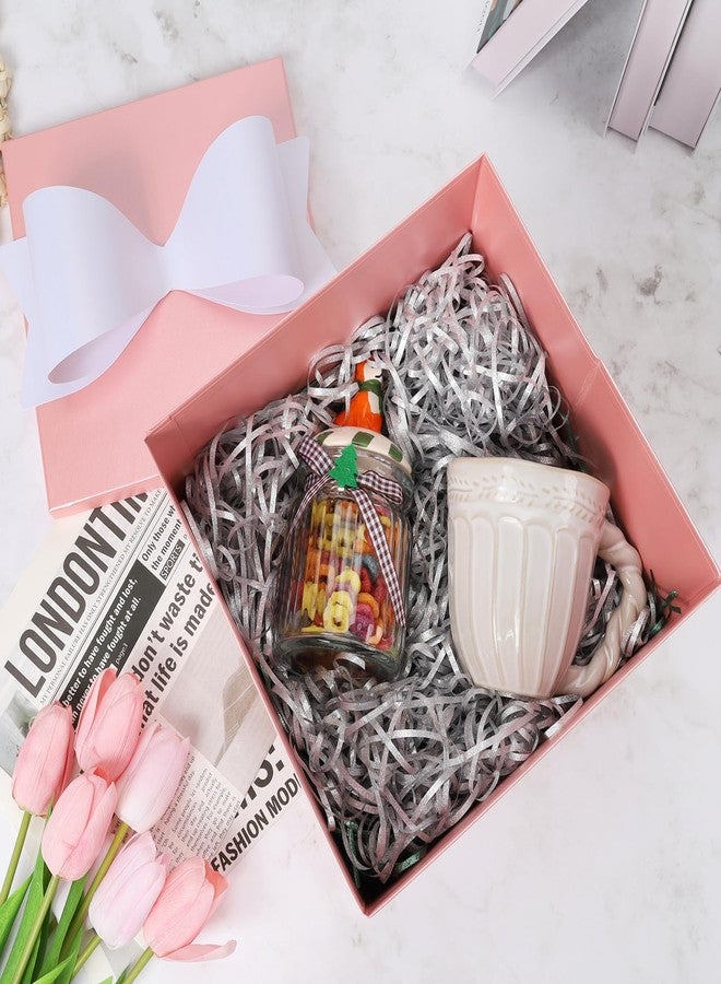 BIOBROWN Medium Gift Boxes with Lids for Presents, 9x9x9 Inches Pink Collapsible Gift Box for Valentine's Day, Birthday, Wedding, Baby Shower, Party, Any Occasion - Image 3