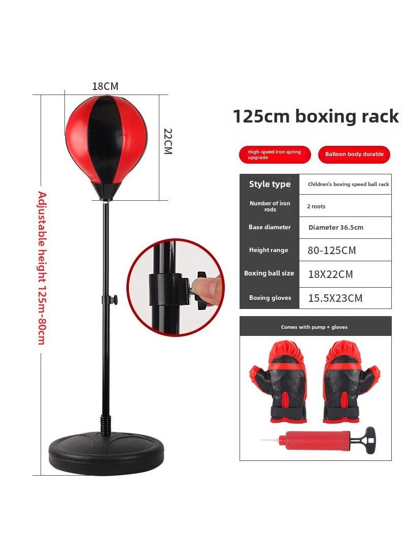 Childrens Boxing Set Punching Speed Ball Medium 1.25 m suit (small ball and big gloves) 
