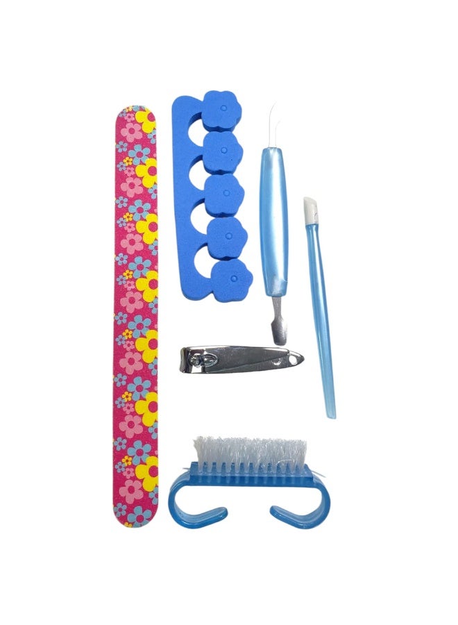 6 Piece Professional Pedicure Foot Care Tool Set, Foot Rasp Dead Skin Remover Pedicure Kit - multicolor