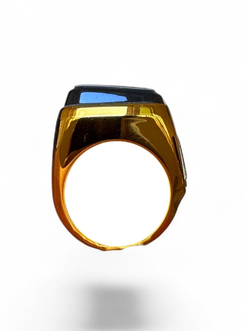 خاتم زكر خاتم الكتروني ذكي للتسبيح Zikr Ring وتذكير بمواقيت الصلاه قضاء احتيجات المسلمين التسبيح طوال اليوم مع تطبيق لتتبع  عدد التسابيح يأتي بشاشه OLED عاليه السطوع مقاس (18)mm - ذهبي - Image 3