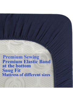 Knlpruhk Knlpruhk Muslin Travel Crib Fitted Sheets Compatible with Baby Bjorn, Guava Lotus Travel Crib and 24 x 42 Inch Travel Light Playard Mattress Snuggly Soft 100% Cotton Grey & Navy  - Image 5