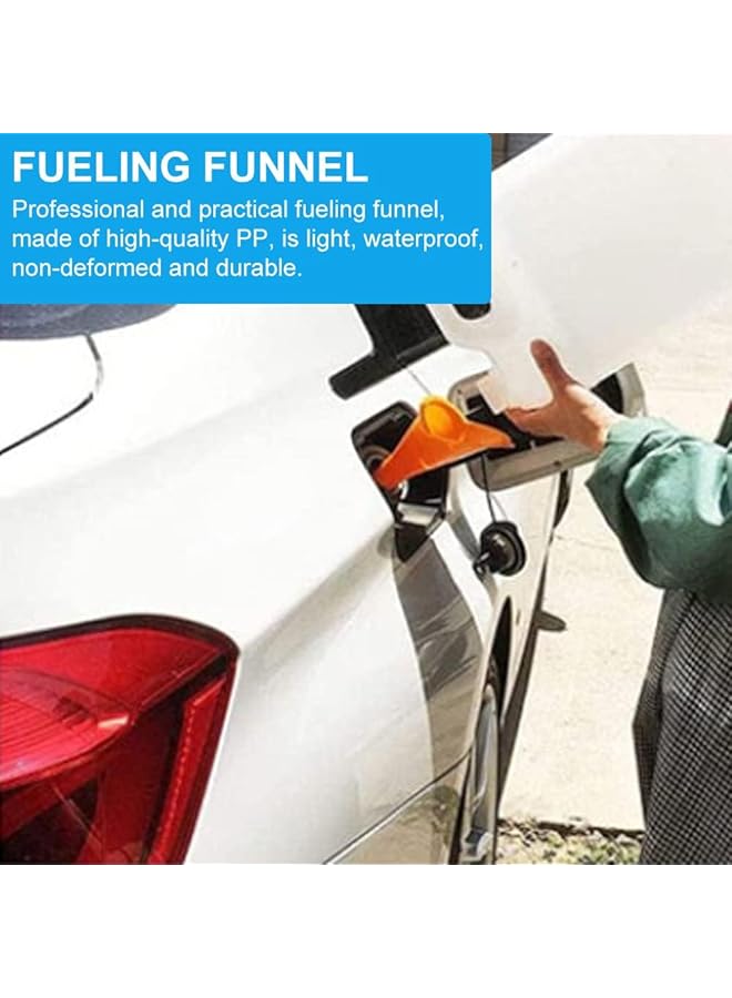 KASTWAVE Car Refueling Long Funnel Kit - 6 Pcs Plastic Automotive Universal Gas Funnels, Portable Gasoline Engine Fuel Funnel For Car And Motorcycle - Image 5