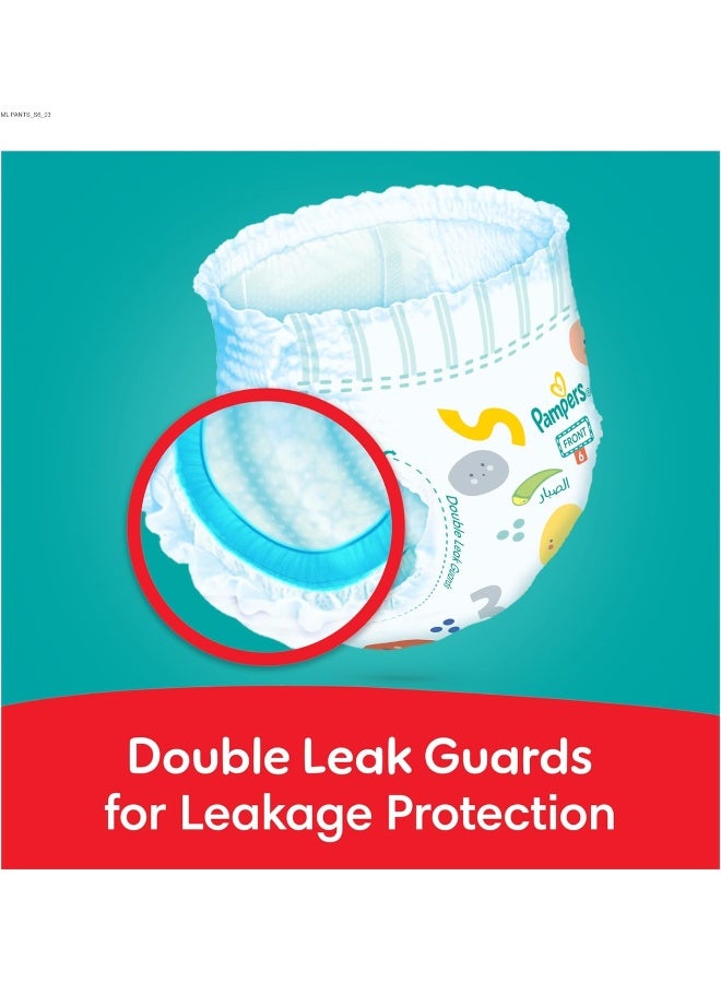 بامبرز حفاضات بامبرز لحماية الطفح الجلدي، الحجم 6، 16+ كجم، +50% لوشن الألوة فيرا، تصميم خالي من التسرب 360° لحماية تصل إلى 100% من التسرب، صندوق جيجا، 168 قطعة - Image 3