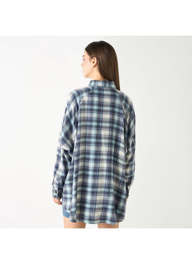 Lee Cooper Lee Cooper Checked Shirt with Long Sleeves and Pocket  - Image 3