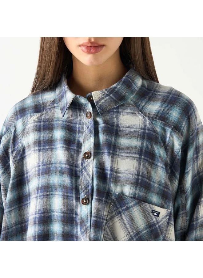 Lee Cooper Lee Cooper Checked Shirt with Long Sleeves and Pocket