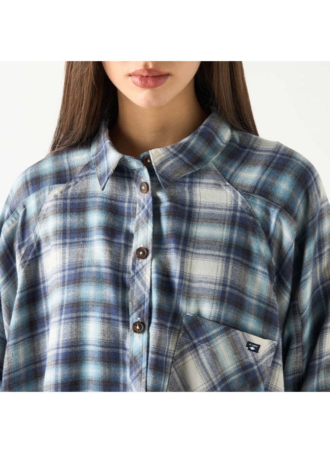 Lee Cooper Lee Cooper Checked Shirt with Long Sleeves and Pocket  - Image 4