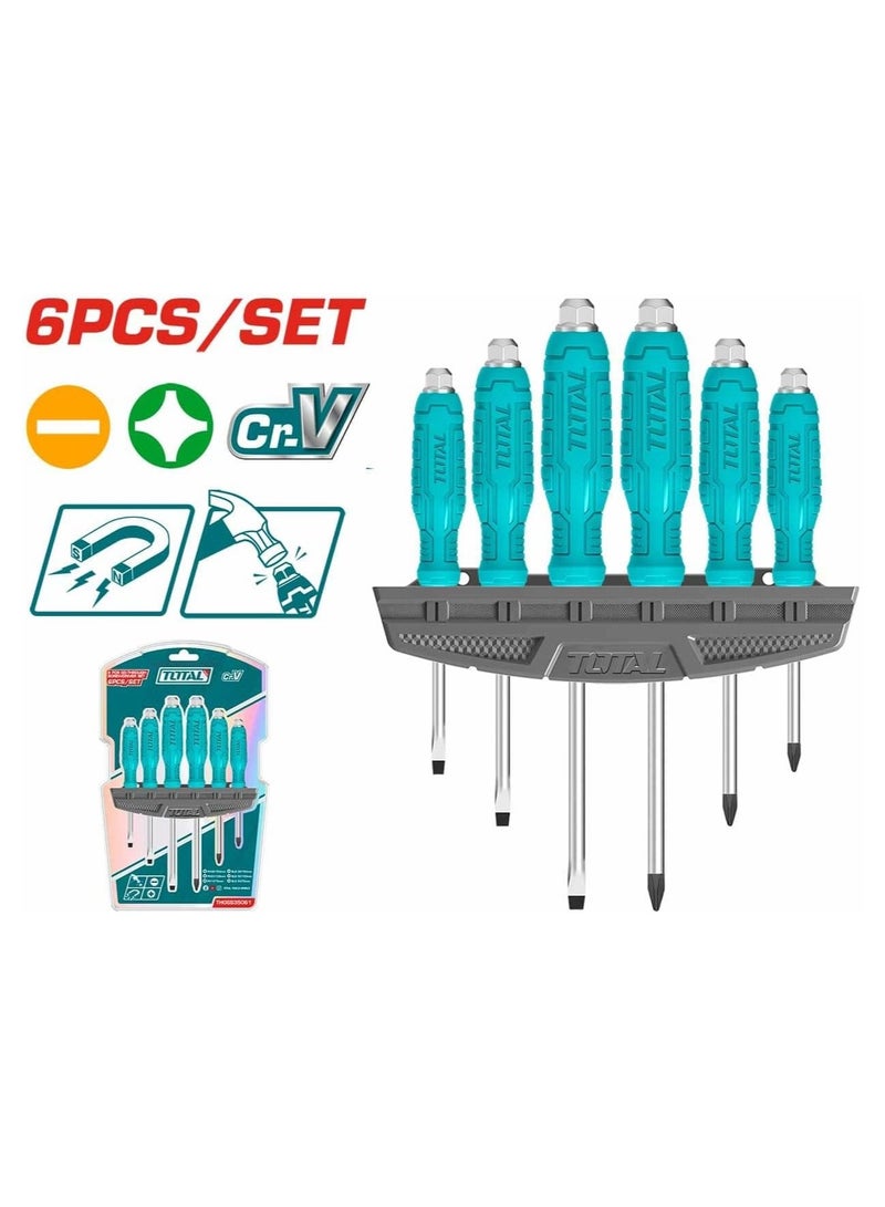 TOTAL 6Pcs Go Through Screwdriver Set THGSS35061 - Image 2