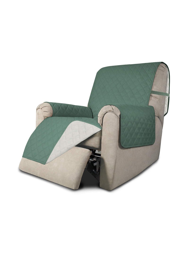 Easy-Going EasyGoing Recliner Sofa Slipcover Reversible Sofa Cover Water Resistant Couch Cover Furniture Protector with Elastic Straps for Pets Kids Children Dog Cat Recliner CyanIvory 