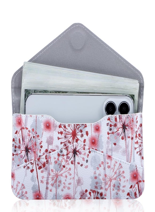 XEYOU Women's Card Wallet Envelope Style Credit Card Holder Cute Cash Wallet for Ladies, Pink Dandelion, Casual - Image 2