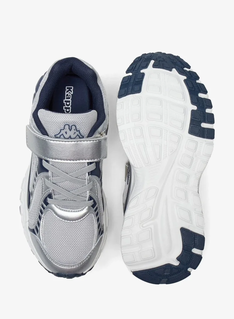 Kappa Boys' Textured Sports Shoes with Hook and Loop Closure