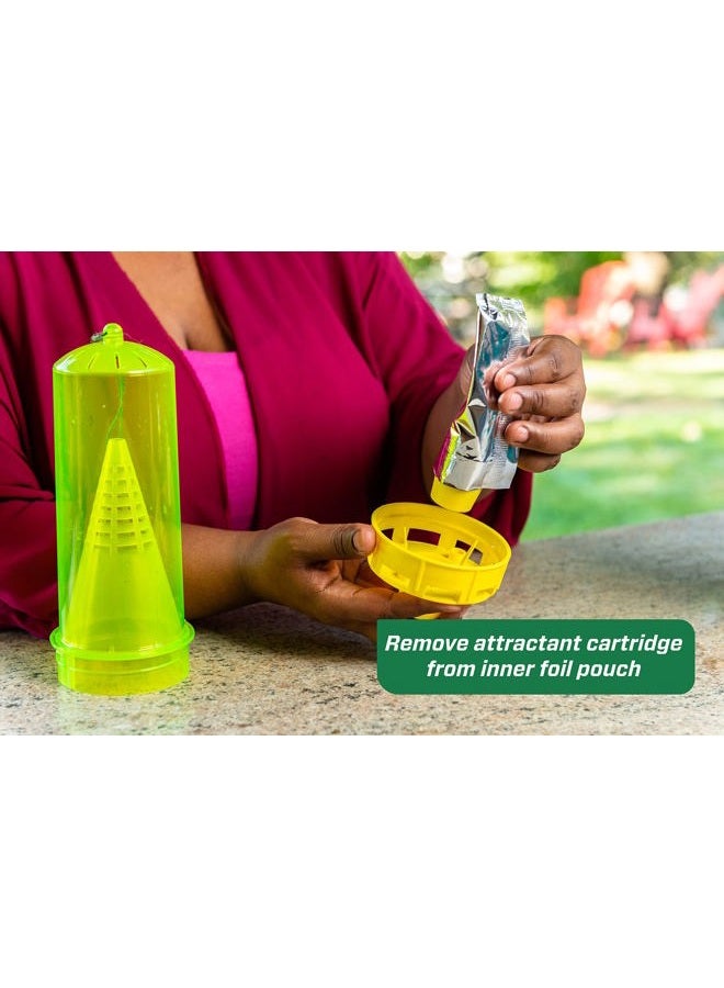 RESCUE ! Yellowjacket Attractant Cartridge (10 Week Supply) Reusable Yellowjacket Traps - (5 Pack) - Image 5