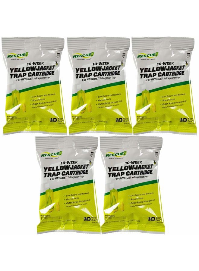 RESCUE ! Yellowjacket Attractant Cartridge (10 Week Supply) Reusable Yellowjacket Traps - (5 Pack) - Image 1