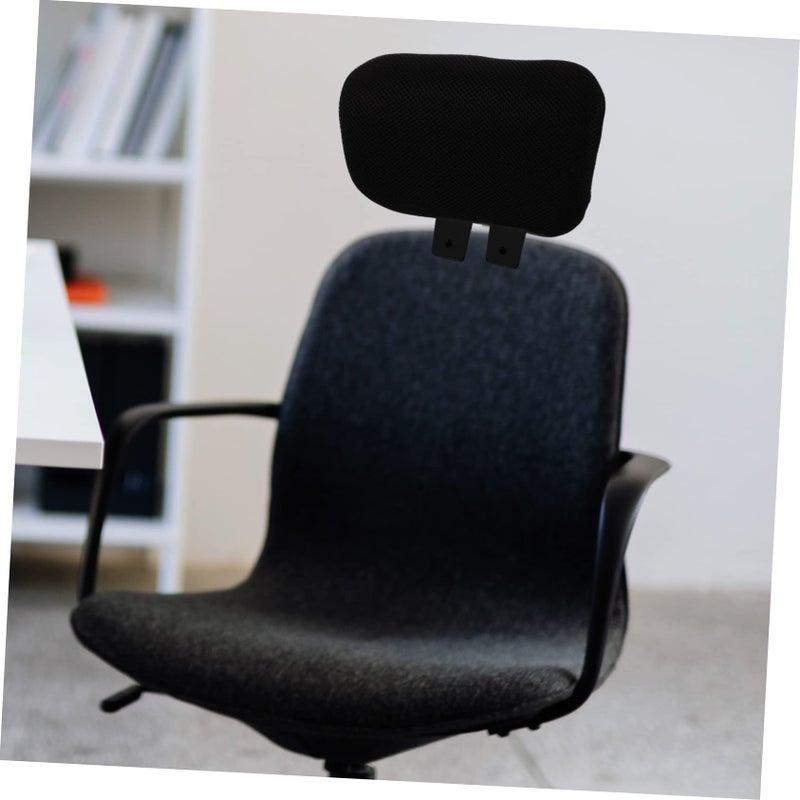 Adjustable Office Chair Headrest Pillow Fluffy Neck Support Cushion Black - Image 5