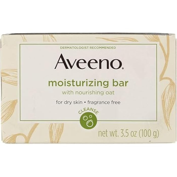 Aveeno Gentle Moisturizing Bar Facial Cleanser with Nourishing Oat for Dry Skin, Fragrance-free, Dye-Free, & Soap-Free, 3.5 oz (Pack of 6) - Image 1
