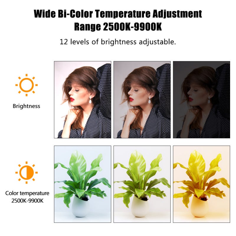 نايس فوتو عصا إضاءة للتصوير الفوتوغرافي RGB  
ضوء تعبئة بدرجة حرارة لون مزدوجة قابلة للتعديل من 2500K إلى 9900K  
12 مستوى سطوع - مؤشر تجسيد لوني CRI≥95  
عصا إضاءة لتسجيل الفيديو والبث المباشر - Image 5