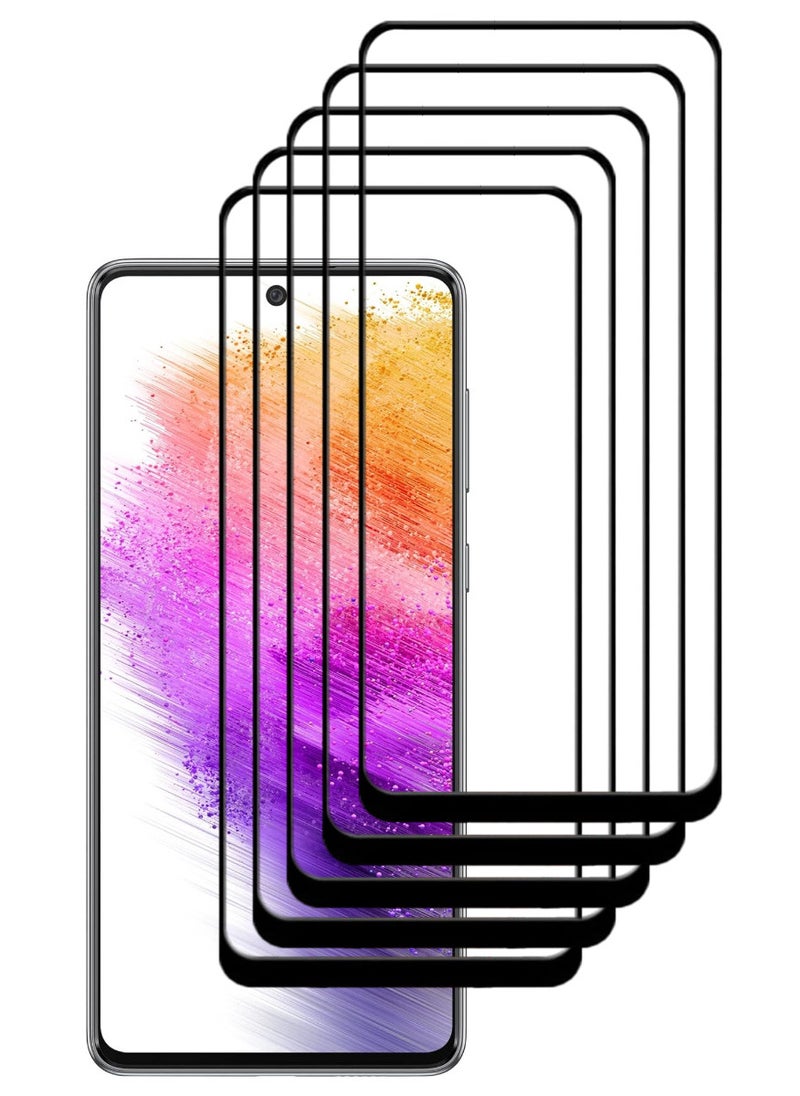 ACLIX 5 Pieces Antistatic ESD Dustproof Premium Quality High Definition Tempered Glass Screen Protector Designed For Samsung Galaxy A73 5G - Image 1