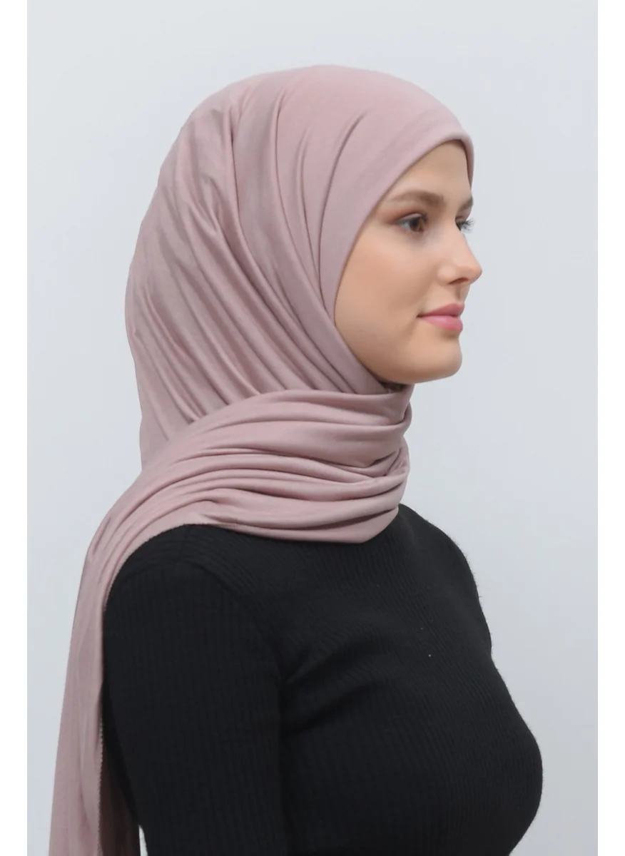 التوبة Hijab Combed Cotton Shawl Plain-Powder