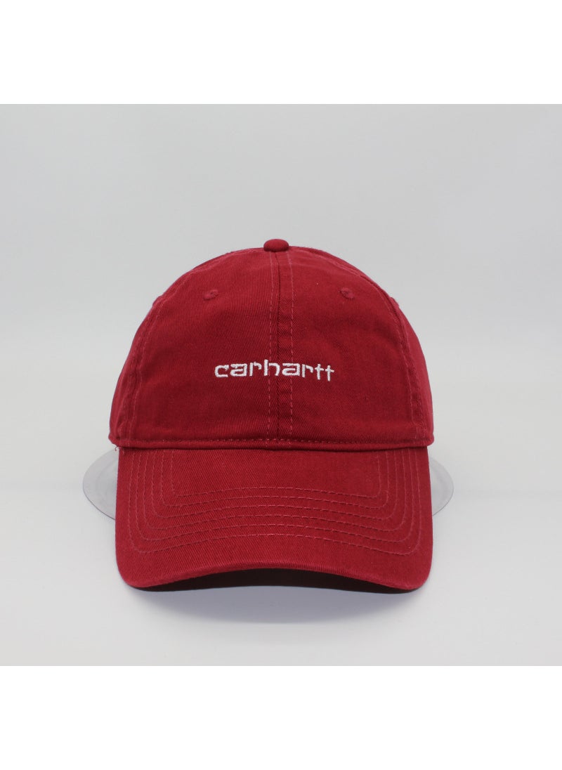 Generic Embroidered Letter Baseball Cap Unisex Vintage Curved Wine red  - Image 1